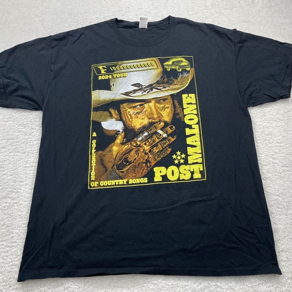 Post Malone 2024 Tour T-Shirt A Collection of Country Songs XL - Picture 1 of 7